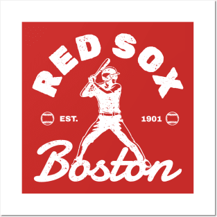 red boston sox Posters and Art
